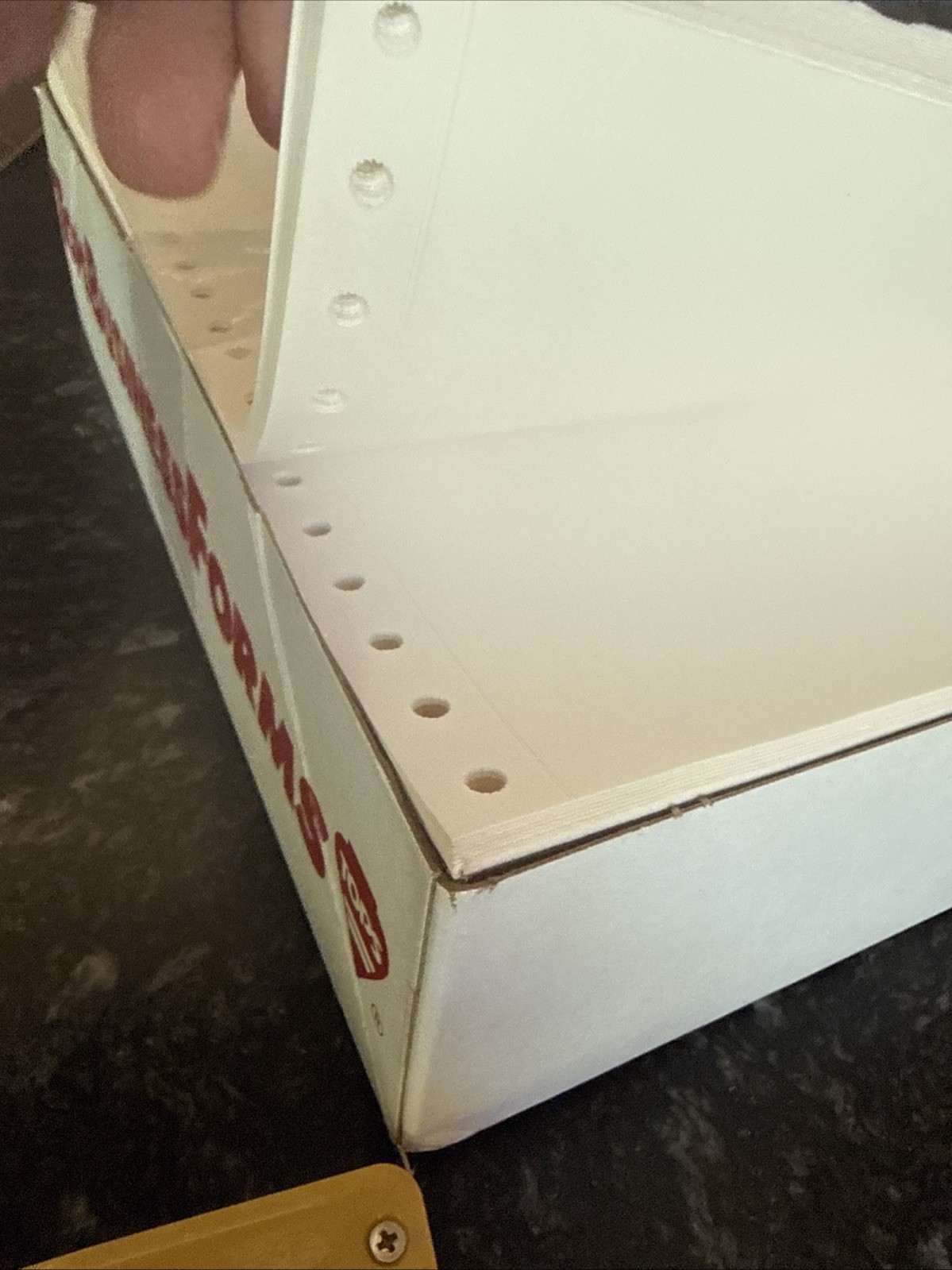 Continuous Dot Matrix Tractor Feed Printer Computer Paper 9.5″×11″ & RARE