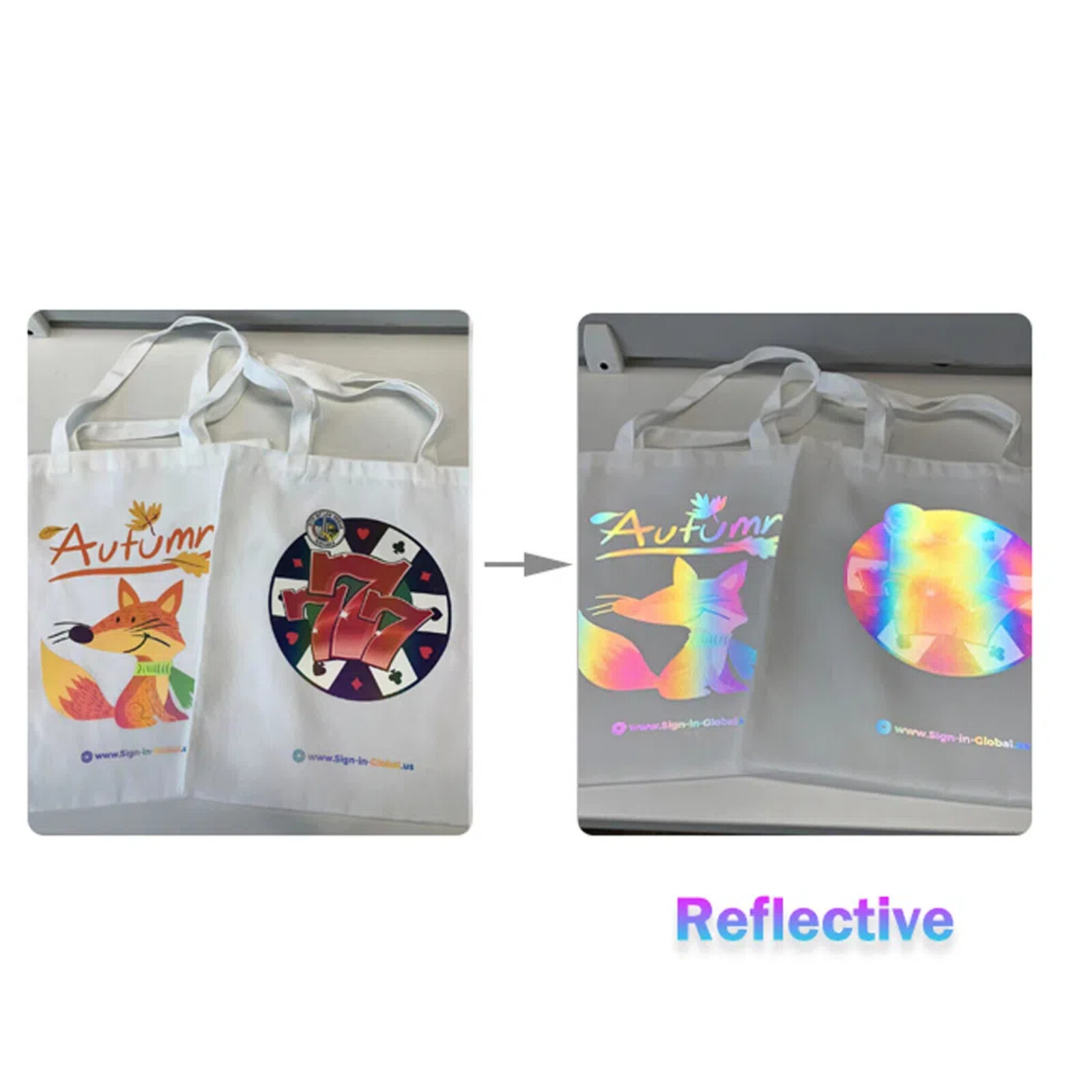 Wholesale 13in Reflective Colorful DTF Film Roll,Cold Peel