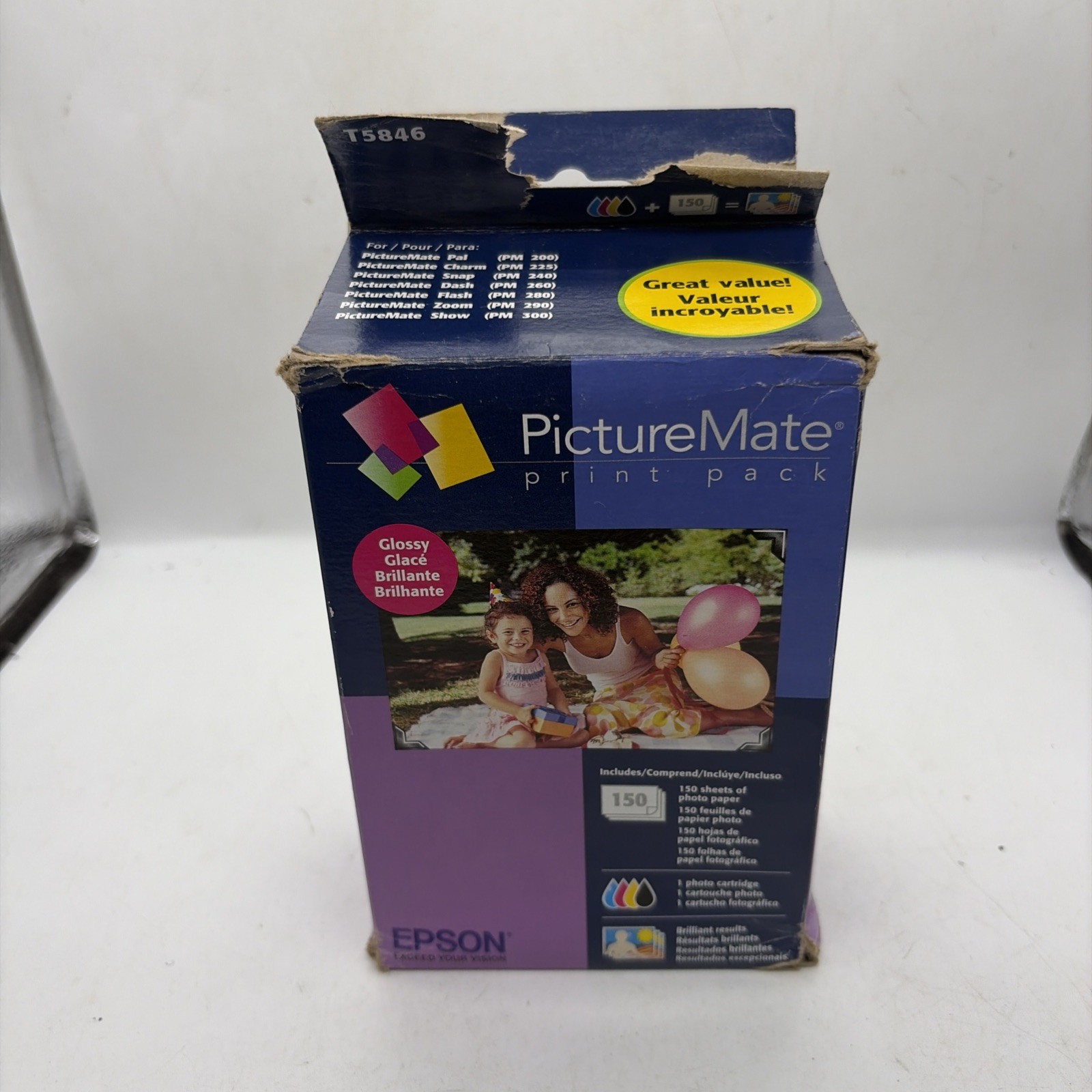 EPSON T584 Standard Capacity Ink & Paper Combo Pack
