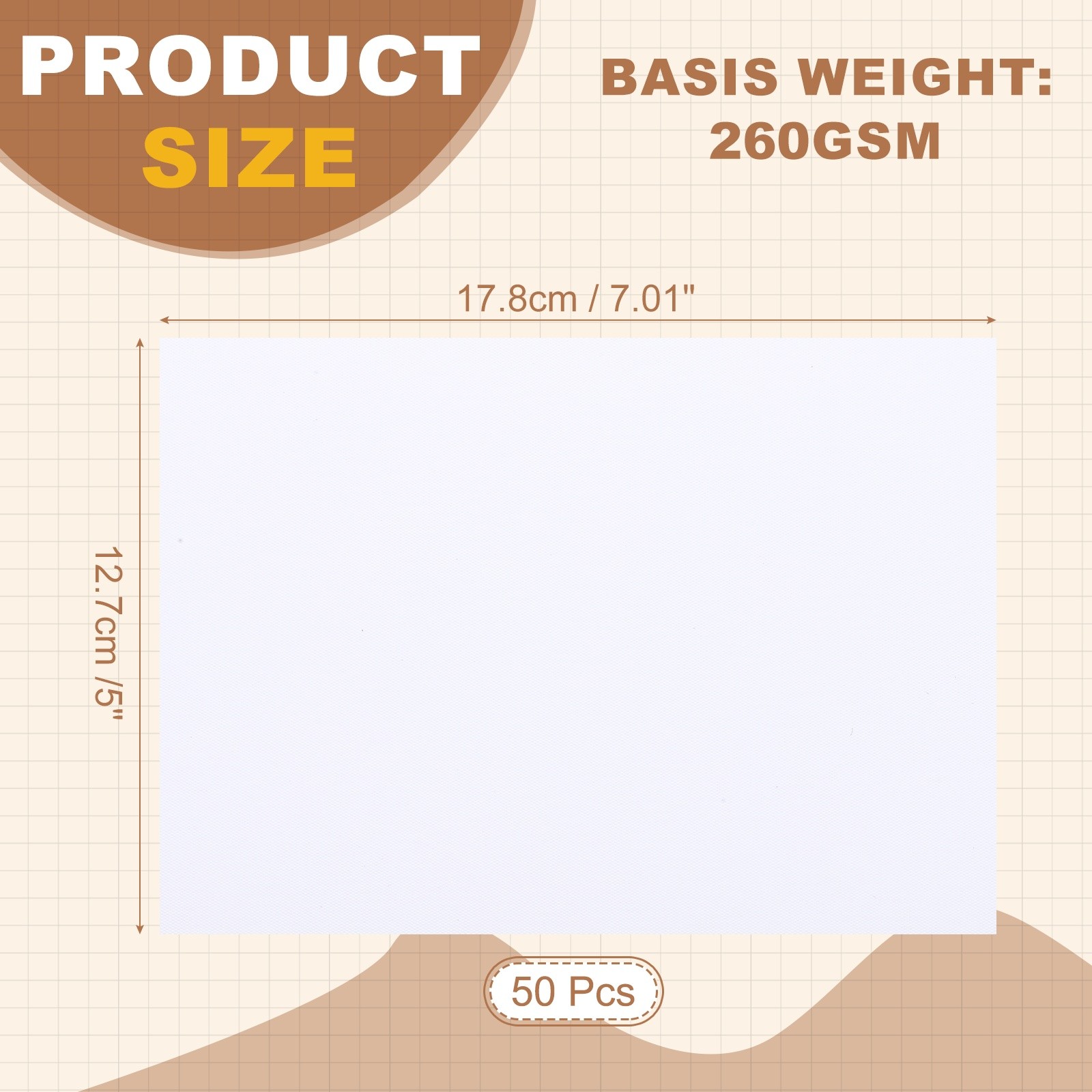 7″x5″ RC Satin Photo Paper, 50 Sheets Inkjet Photo Paper 260GSM Resin Coated