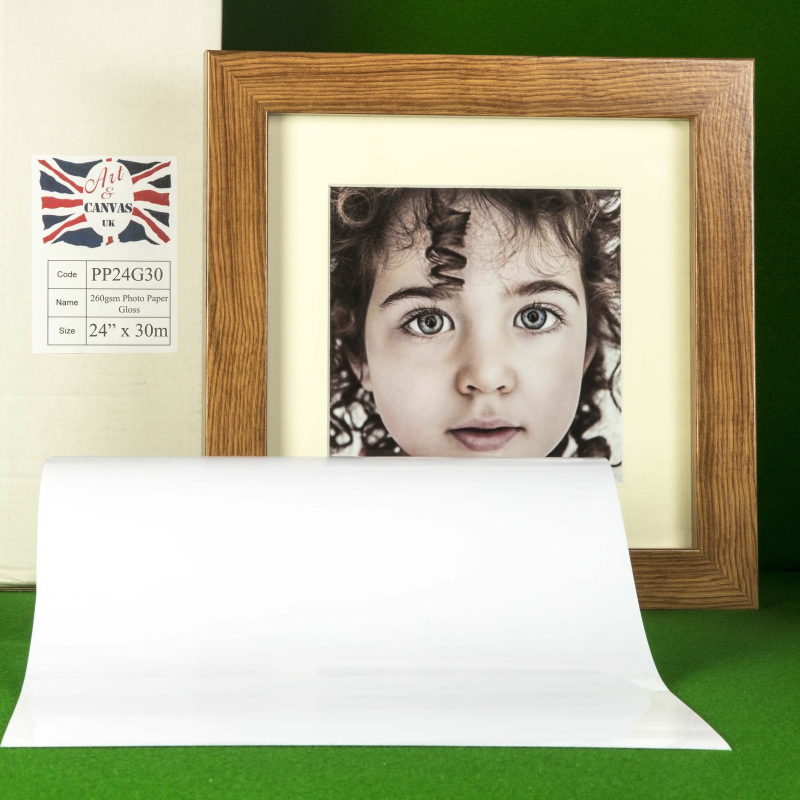 24″ x 30m 260gsm Inkjet GLOSS Photo Paper Roll High Quality Instant Dry