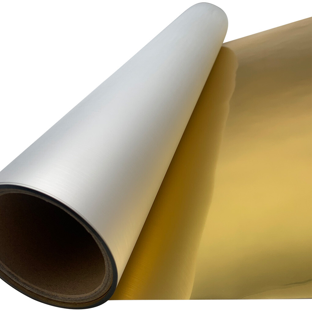 US Stock CALCA 24in x 328ft DTF Gold/Silver Foil Film Roll Cold Peel