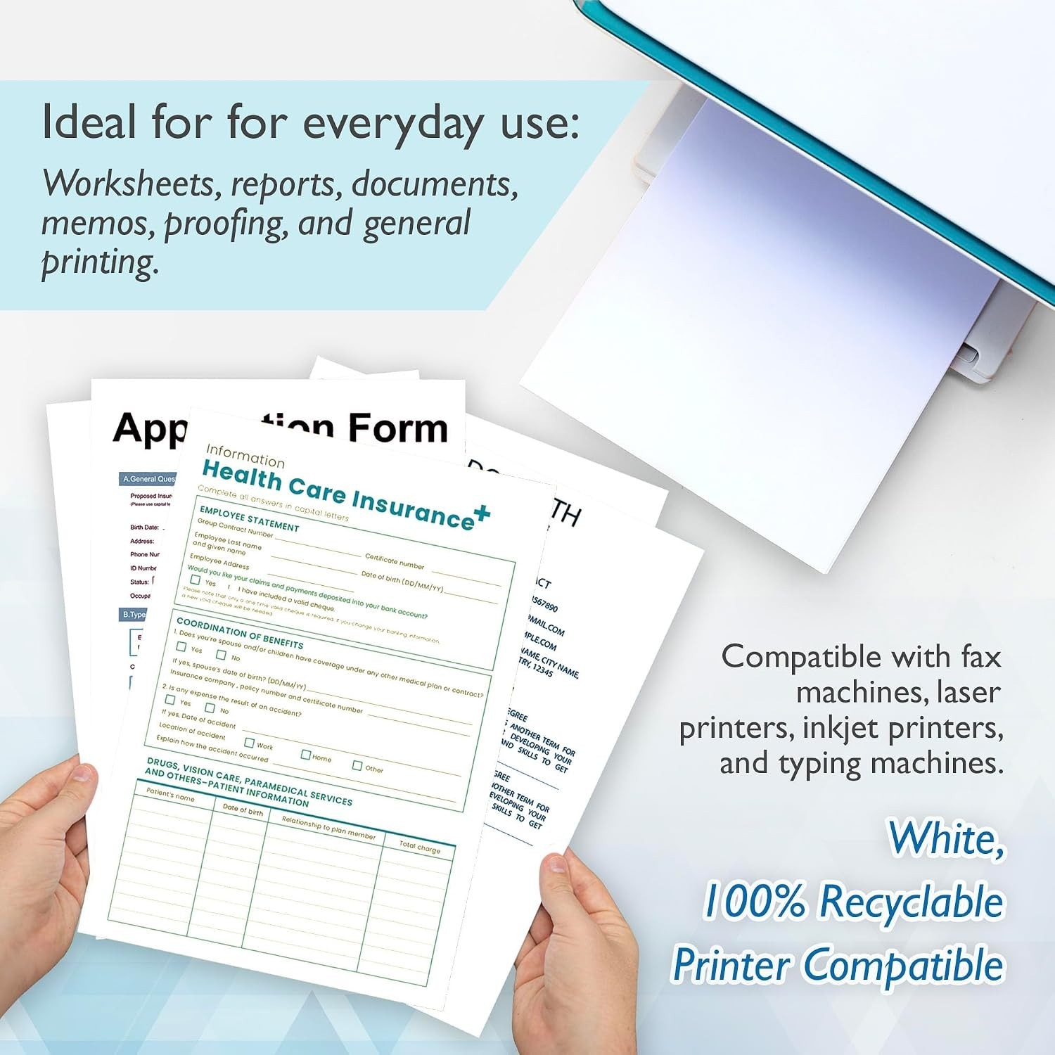 High-Quality 50ct White Printer Paper – Smooth Finish & Acid-Free for Archiving