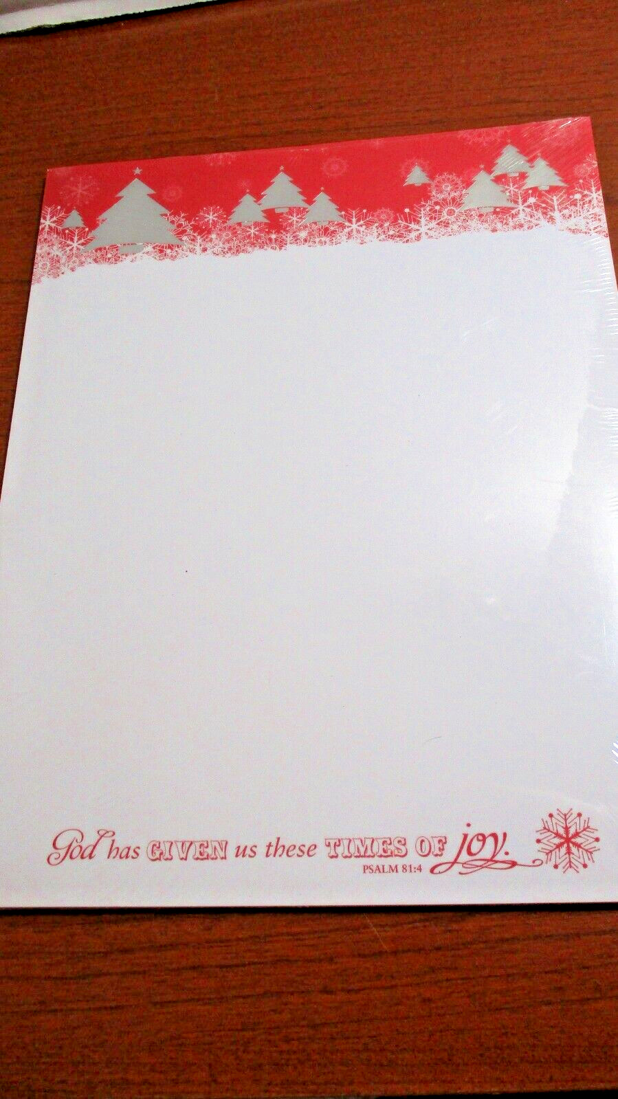 DAYSPRING~25 Sheets 8.5″x11″ HOLIDAY Christmas “Time of Joy” LASER STATIONARY