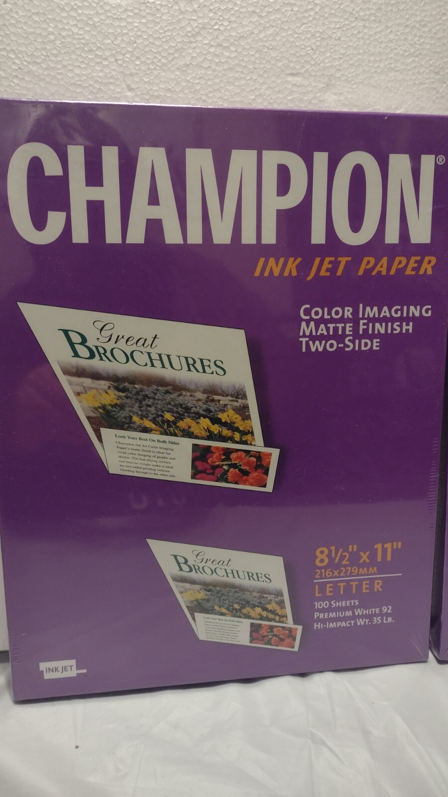 Lot (2) Champion Ink Jet Paper 100 Sheets 8.5×11 Letter Matte Finish 35 lb