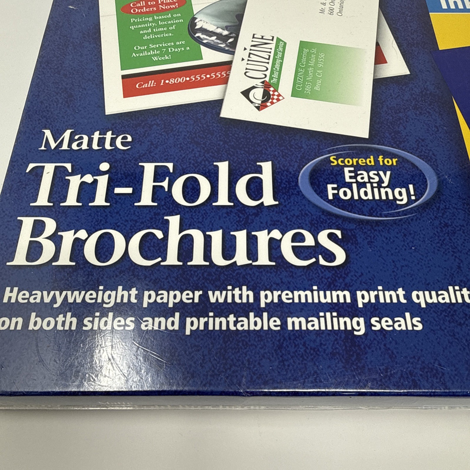 Avery 8324 Tri-Fold Brochures 100 Sheets & Seals 8.5×11 White Matte for Ink Jet