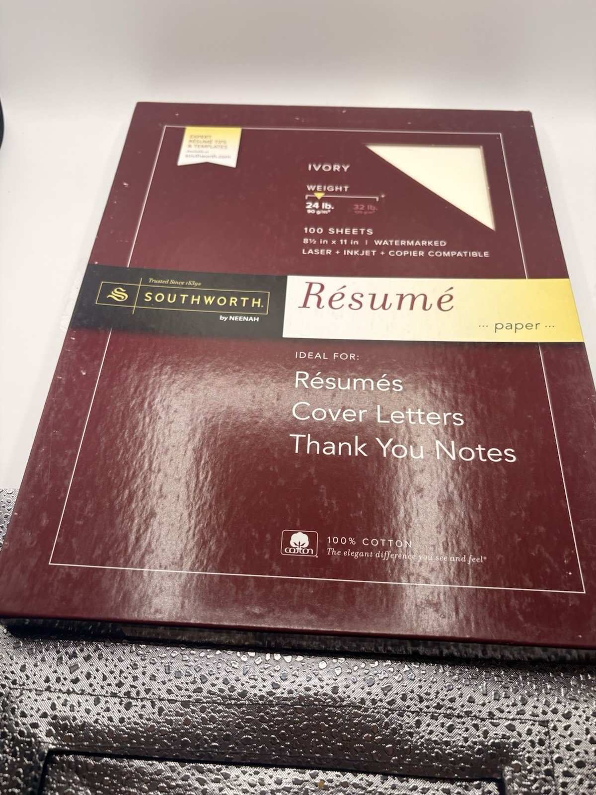 SOUTHWORTH SEALED PK Resume, Cover Letters Lot Of Two – Ivory 32, 100 Sheets