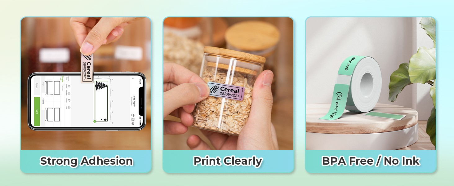NELKO Genuine P21 Label Maker Tape, Adapted Label Print Paper, 14x40mm
