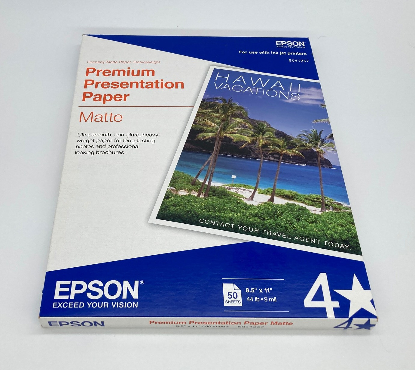 Epson S041257 Matte Paper Premium Presentation 8.5 X 11 Ink Jet – 41 SHEETS