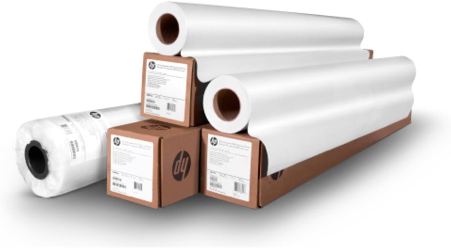 HP 36in x 200ft Heavyweight Coated Plotter Paper 3-in Core 36″ Wide Format Roll