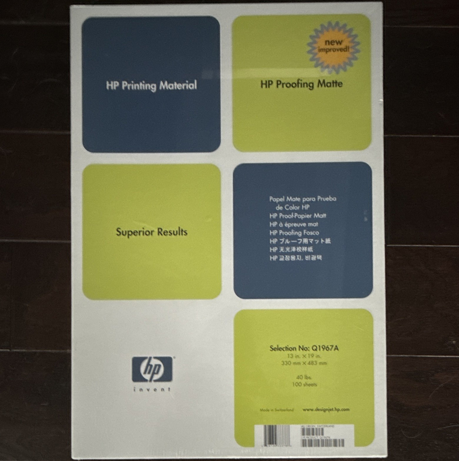 HP Proofing Matte Inkjet Printer Paper 13 x 19 in 40 lb White 100 Sheets