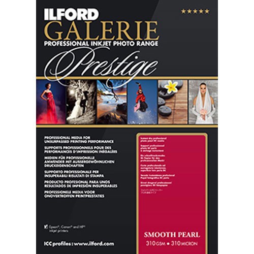 Ilford GALERIE Prestige Smooth Pearl Paper 17×22 25 Sheet Box 310gsm
