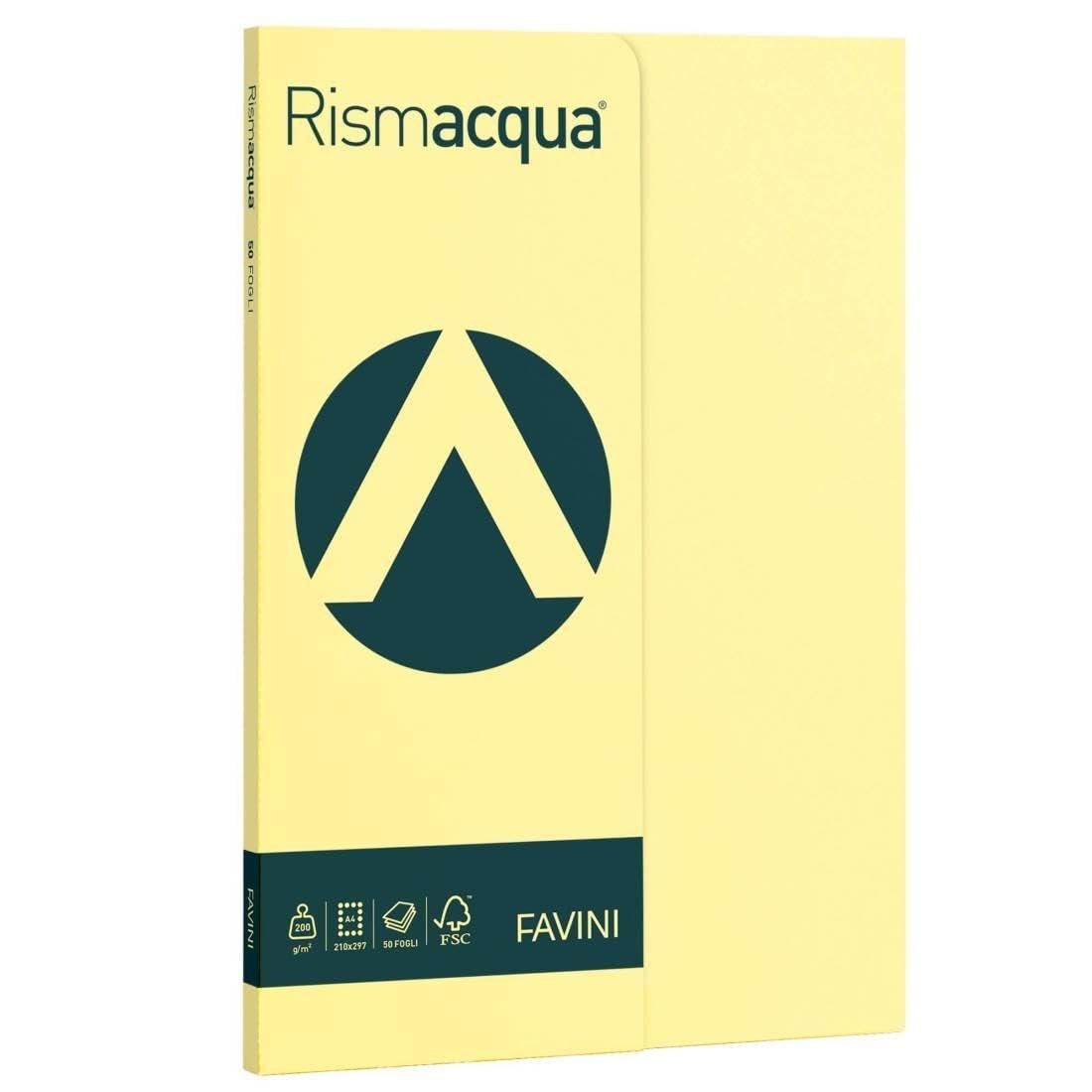 Rismacqua Small A4 50 Sheets 200gr/sqm Light Yellow 07