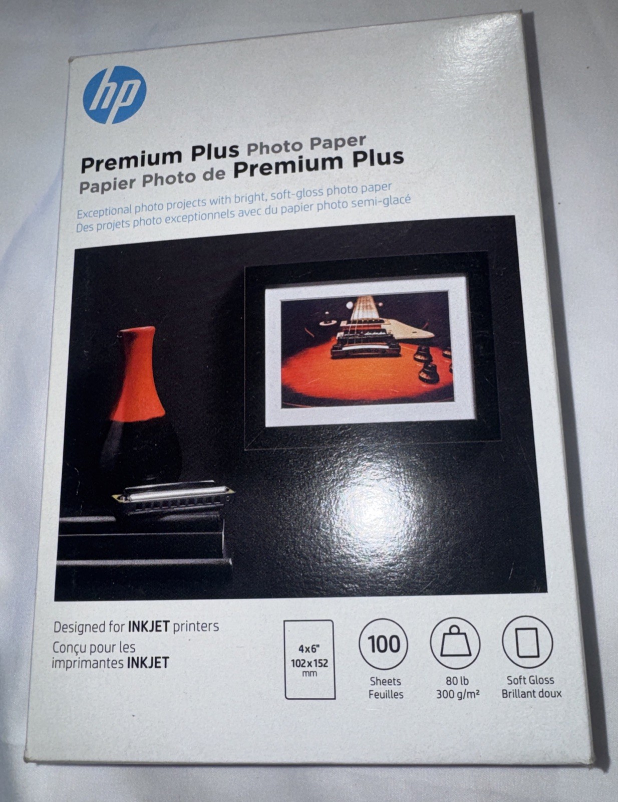 HP Premium Plus Soft Gloss Photo Paper 100 Sheets 80lb 4×6 Hewlett Packard – NEW