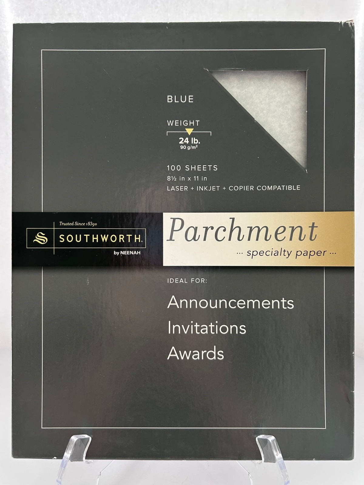 Southworth Parchment Paper 8.5″ x 11″ 24 lb. Blue 49 Sheets/Box P964 Acid-Free
