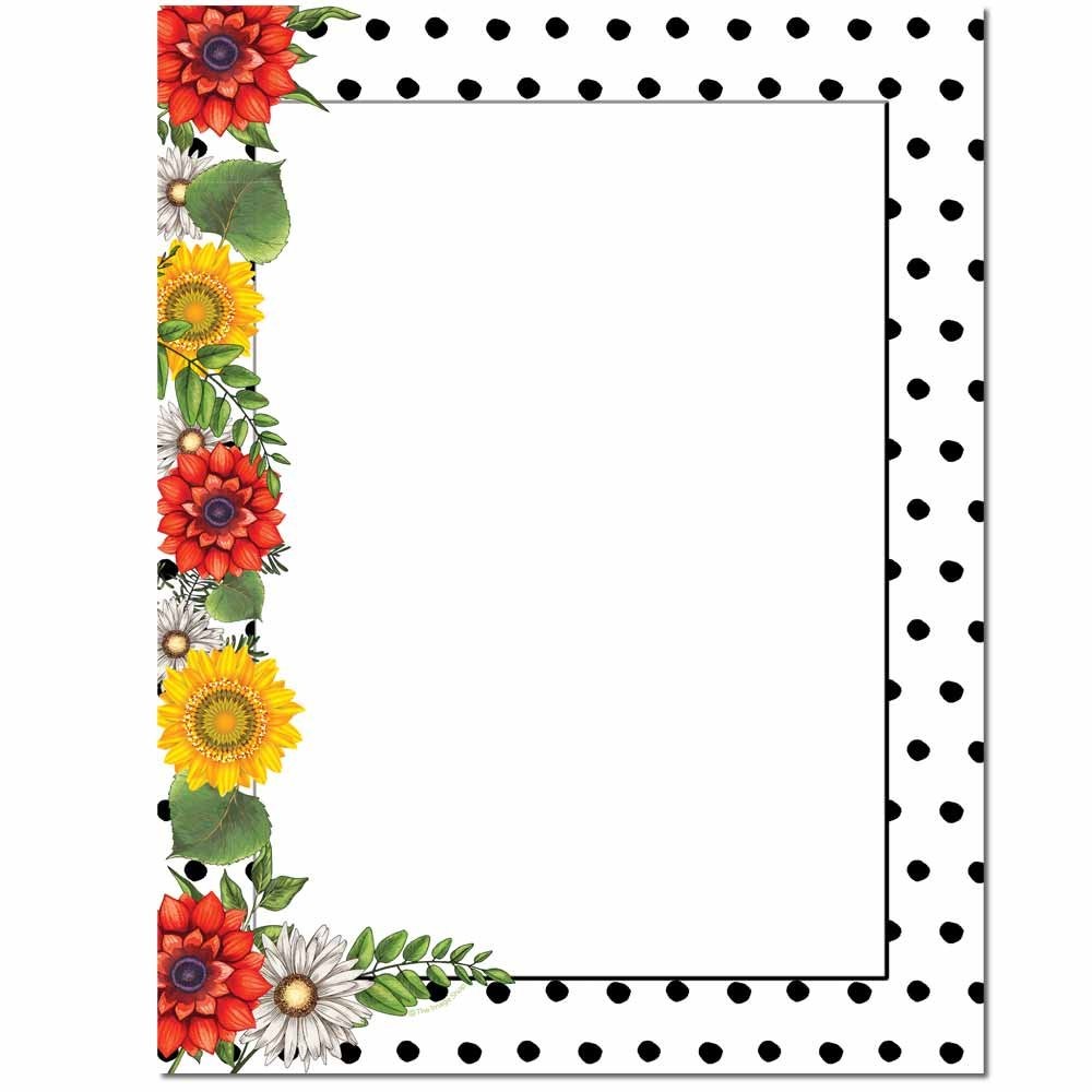 Daisy Dots Letterhead Laser Inkjet Printer Stationery Paper Sheets 25 PCS