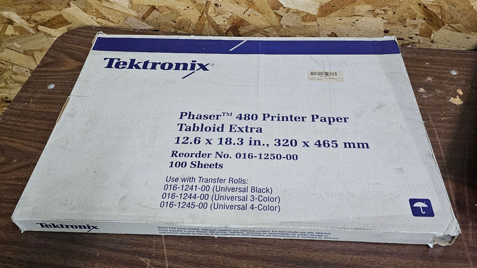 Tektronix Phaser 480 Tabloid Extra Paper 12.6×18.3″, ~ 100 Sheets – 016-1250-00
