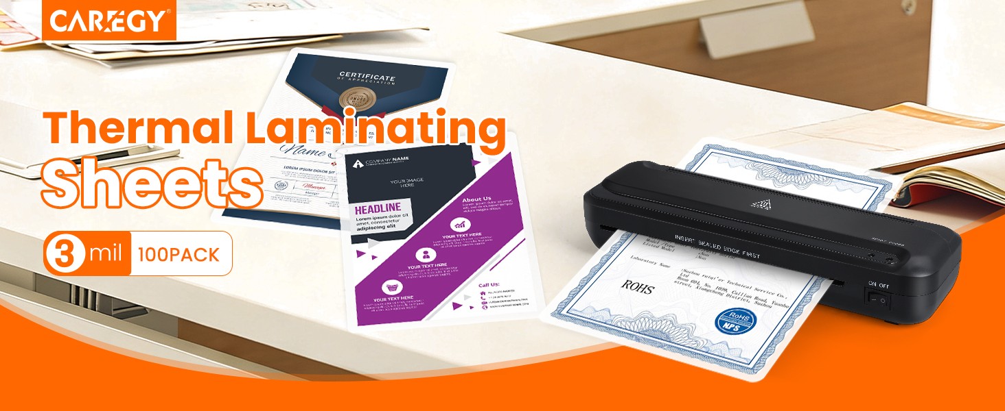 Matte Laminating Sheets,100 Pack 9 x 11.5 Inches,3 Mil Thick,Ultra Clear with